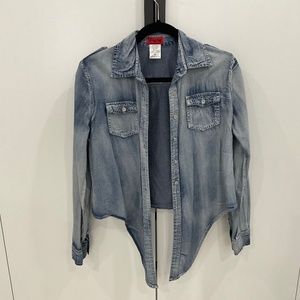 denim look shirt